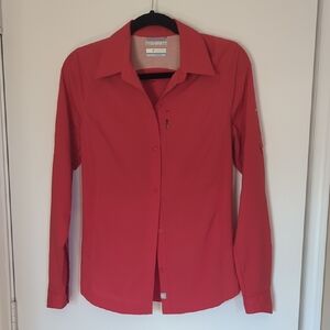 Columbia Women's Red Button Down Shirt